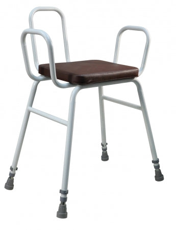 Malling Perching Stool - With Arms and Back - Brown