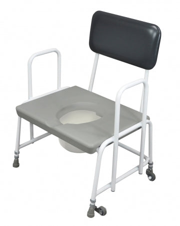 Dorset Devon and Suffolk Bariatric Commode - Seat Ht 400-545mm - Detachable Arms