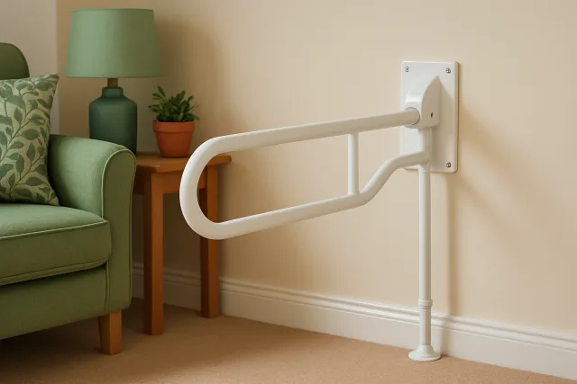 Toilet support rails